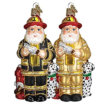 【中古】【輸入品・未使用】Old World Christmas FiremanサンタガラスBlownオーナメント｜スカイマーケットプラス