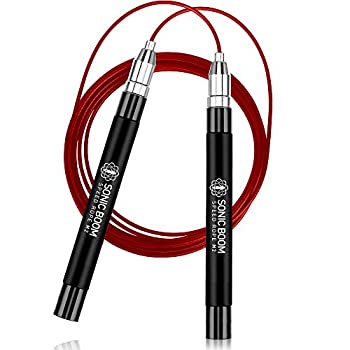 【中古】【インポート品・未当て嵌める】(Carbon Black) - Sonic Boom M2 High Speed Jump Rope - Patent Pending Self-Locking%ｶﾝﾏ% Screw-Free Design - Weighted%ｶﾝﾏ% 360 Degree Spi