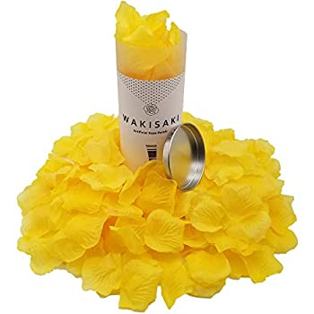 【中古】【輸入品・未使用】WAKISAKI 人工バラの花びら バラの花びら ロマンティックな夜 結婚式 イベント パーティー 装飾 まとめ買い (1000枚 ロイヤルイエロー)