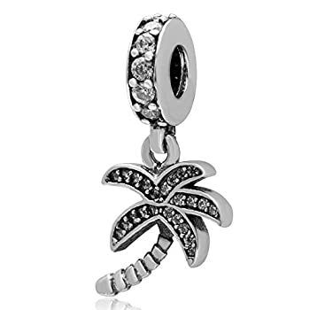 【中古】【輸入品・未使用】Sparkling Palm Tree Charm 925 Sterling Silver Dangling Beads fit Fashion Charms Bracelets|スカイマーケットプラス