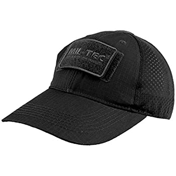 【中古】【輸入品・未使用】Mil-Tec ネットベースボールキャップ リップストップ ブラック