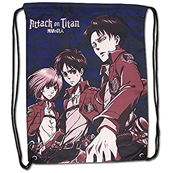 【中古】【輸入品・未使用】String Backpack - Attack on Titan - New Armin Eren Levi Cinch Sling Bag ge11890|スカイマーケットプラス