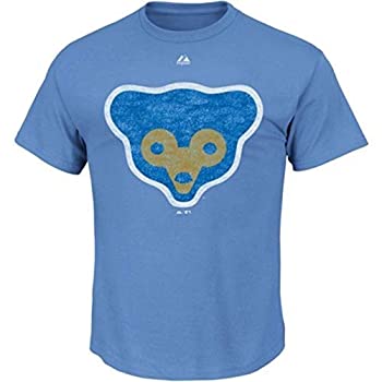 【中古】【インポート品・未当て嵌める】風の強い町・カブスDistressed 1969?Cooperstown Bearロゴタイプ青碧ティーシャツ S 青碧
