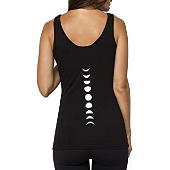 【中古】【輸入品・未使用】ヨガタンクトップ???Organic Cotton Moon、Namaste & Evolutionヨガトップの女性 L ブラック