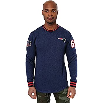 【中古】【インポート品・未当てはめる】Icer Brands NFL メンズ フリース トレーナー 長袖 ティーシャツ リブストライプ 野球クラブ色合い S 青碧