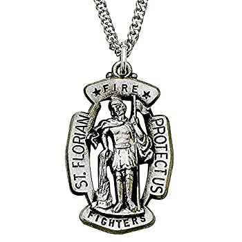 【中古】【輸入品・未使用】Sterling Silver Saint Florian Protect Us Fire Fighters Pierced Medal%ｶﾝﾏ% 2.5cm 28,755円