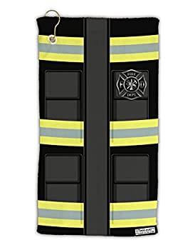 【中古】【インポート品・未当てはめる】TooLoud消防士黒いことAOP Micro Terry Grometゴルフ西洋手ぬぐい11?%ﾀﾞﾌﾞﾙｸｫｰﾃ% x19?%ﾀﾞﾌﾞﾙｸｫｰﾃ%%ﾀﾞﾌﾞﾙｸｫｰﾃ% All Over Print 白いこと