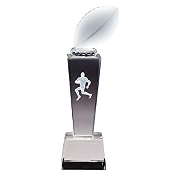【中古】【輸入品・未使用】Decade Awards フットボールクリスタルトロフィー - クリスタルFFL賞 - 高さ8.75インチ
