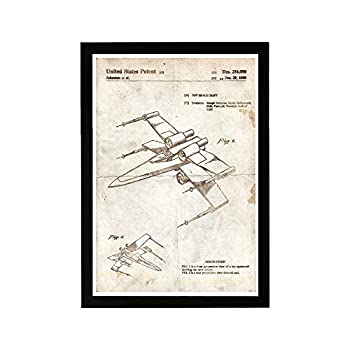【中古】【輸入品・未使用】Wynwood Studio TV Framed Wall Art Prints 'Spacecraft 1980 Parchment' Movies Home Decor%ｶﾝﾏ% 13%ﾀﾞﾌﾞﾙｸｫｰﾃ% x 19%ﾀﾞﾌﾞﾙｸｫｰﾃ%%ｶﾝﾏ% Brown%ｶﾝ