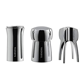 【中古】【輸入品・未使用】Vagnbys - Champagne Sealer and Pourer Set 3 Pieces Consisting of Opener
