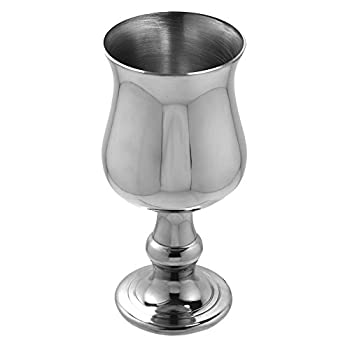 【中古】【インポート品・未当て嵌める】English Pewter Company ワインゴブレットまたはキドゥッシュカップ 高さ6.25in [PG502]