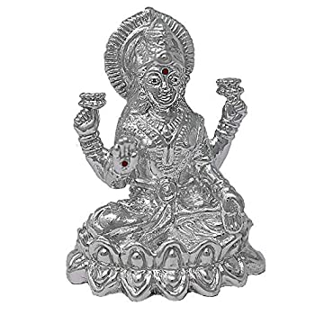 【中古】【輸入品・未使用】CaratCafe Maa Laxmi Lakshmi Ma Idol 純シルバー 999 像、BIS Hallmark認定 プージャ寺院 幸運のギフト&ホームデコ { NET WT 20 GMS } [2.2 x 1｜スカイマーケットプラス