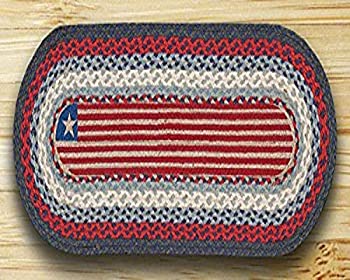 【中古】【輸入品・未使用】地球ラグtr-015?Flag Oval Tablerunner、13?x 36?%ﾀﾞﾌﾞﾙｸｫｰﾃ%
