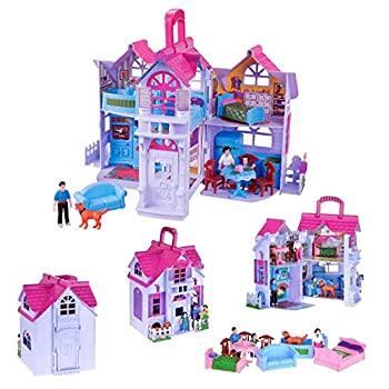 【中古】【輸入品・未使用】Liberty Imports My Sweet Home 折り畳み式 おままごと ミニドールハウス 家具とアクセサリー付き|スカイマーケットプラス