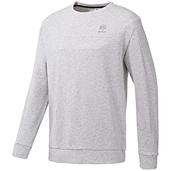 【中古】【輸入品・未使用】Reebok メンズ ダブルニット クルーネック シャツ L グレー