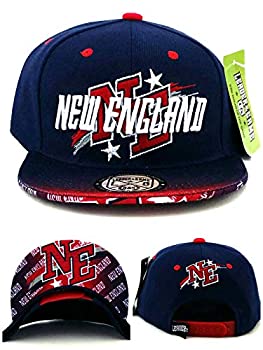 【中古】【インポート品・未当て嵌める】New England New Leader ユースキッズ フラッシュフェードブルー 赤いこと内鰓 スナップバック鳥打ち帽旗がしら 19in～21in 頭大きさ