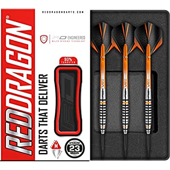 【中古】【輸入品・未使用】Red Dragon Amberjack 14: 23g - 90% Tungsten Steel Darts with Flights%ｶﾝﾏ% Shafts%ｶﾝﾏ% Wallet & Red Dragon Checkout Card