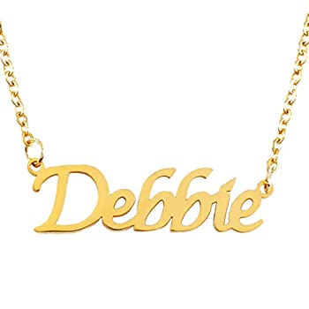 【中古】【輸入品・未使用】Zacria Debbie ネームネックレス 18カラット金メッキ