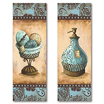 【中古】【輸入品・未使用】2ブルーFrenchローションとSavonパネル Two 6x18in Poster Prints|スカイマーケットプラス