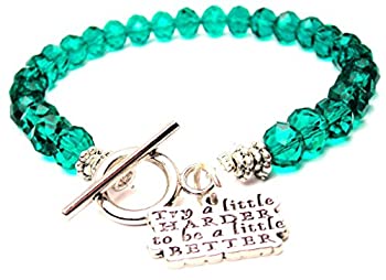 【中古】【輸入品・未使用】Try a Little Harder to Be a Little BetterクリスタルToggle Bracelet Inエメラルドグリーン