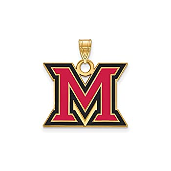 【中古】【輸入品・未使用】マイアミLarge ( 3?/ 4インチ)エナメルペンダント(ゴールドメッキ)