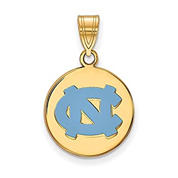 【中古】【輸入品・未使用】North Carolina Medium (5?/ 8インチ) エナメルディスクペンダント(ゴールドメッキ)