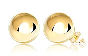 【中古】【輸入品・未使用】プレミアム 14K ゴールド ボール スタッド ピアス、2mm?10mm