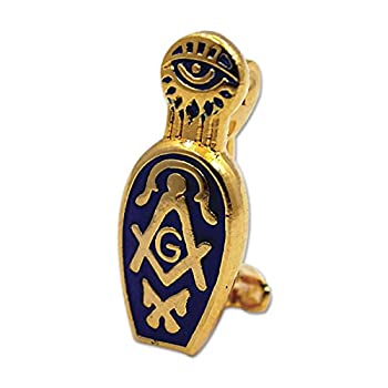 【中古】【輸入品・未使用】Masonic Widow's スリッパ ブルー&ゴールド ラペルピン 高さ5/8インチ|スカイマーケットプラス