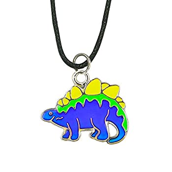 【中古】【輸入品・未使用】楽しい宝石かわいいステゴサウルス恐竜ペンダントカラー変更ムードネックレス子供少年少女の動物ジュエリーギフト