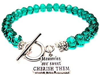 【中古】【輸入品・未使用】思い出はSweet Cherish ThemクリスタルToggle Bracelet Inエメラルドグリーン