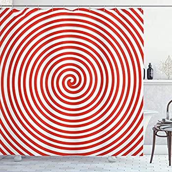 【中古】【輸入品・未使用】(180cm W By 210cm L%ｶﾝﾏ% Multi 1) - Spires Decor Shower Curtain by Ambesonne%ｶﾝﾏ% Tapering Spiral Concentrate Emanates to a Point Centr