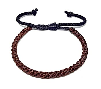 【中古】【輸入品・未使用】ハンドメイド タイ織紐ブレスレット ワックスコットンノットスレッドリストバンド 調節可能 ユニセックス 友情バンド 男女兼用 ピンク｜スカイマーケットプラス