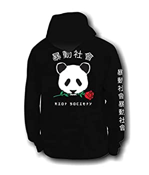 【中古】【インポート品・未当てはめる】Riot Society メンズ グラフィックまたは刺しゅう入り口・入口ボンネット付き添い人トレーナー US 大いさ: Large 色合い: 黒いこと