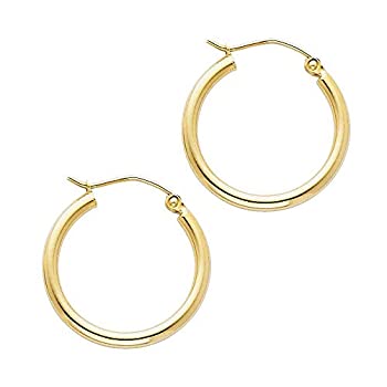 【中古】【輸入品・未使用】MCS Jewelry 14K イエローゴールド クラシックフープピアス (直径:20mm)