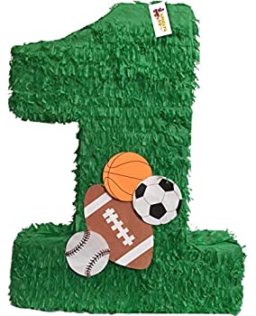 【中古】【輸入品・未使用】apinata4u LargeグリーンNumber One Pinata 23?%ダブルクォーテ% Tallスポーツテーマ|スカイマーケットプラス