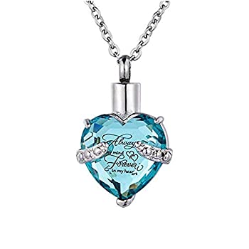 【中古】【輸入品・未使用】ShinyJewelry Always on My Mind Forever in My Heart 骨壺ネックレス 遺灰用メモリアル形見ペンダント