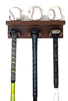 【中古】【輸入品・未使用】Baseball Softball Bat Rack Display Meant to Hold up to 5 Full Size Bats and 3 Baseballs Brown