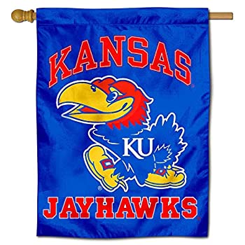 【中古】【輸入品・未使用】カンザスKu Jayhawks両面House Flag