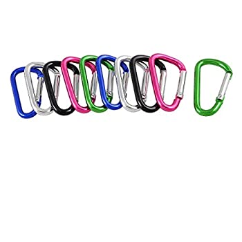 【中古】【輸入品・未使用】GBSTORE 10 Pcs- Assorted Colours D Shaped Aluminium Alloy Snap Clip Key Chain Carabiner Hook Carabiner Keychain