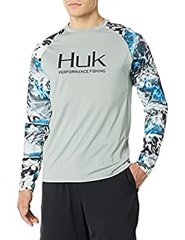 【中古】【輸入品・未使用】HUK ダブルヘッダー通気長袖シャツ 3X-Large グレイ