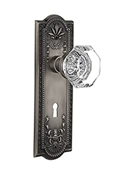 【中古】【輸入品・未使用】Nostalgic Warehouse Meadowsプレートwith Keyhole Waldorfクリスタルノブ Passage - 2.75%ダブルクォーテ% 711404 1