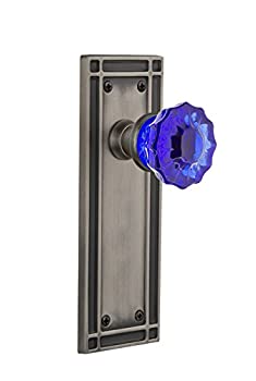 【中古】【輸入品・未使用】Nostalgic Warehouse 720751 ミッションプレート パッセージ クリスタル ピンク ガラス ドアノブ アンティークピューター パッセージ - 2.75|スカイマーケットプラス