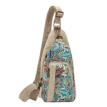 【中古】【輸入品・未使用】Black Butterfly オリジナルボヘミアンショルダーチェストバッグクロスボディバッグ女性用女の子日常レジャーファッション (L)