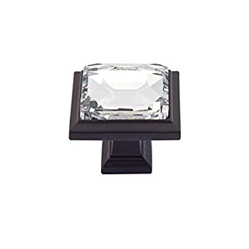 【中古】【輸入品・未使用】Atlas Homewares 340-BL レガシークリスタルブラック 1.3インチ スクエアノブ
