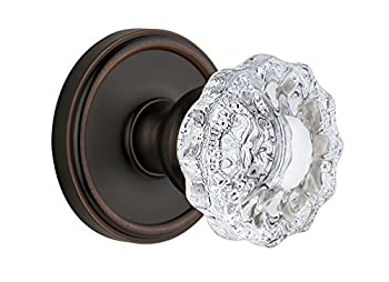 【中古】【輸入品・未使用】Grandeur Georgetown ロゼット ヴェルサイユクリスタルノブ付き ダブルダミー タイムレスブロンズ