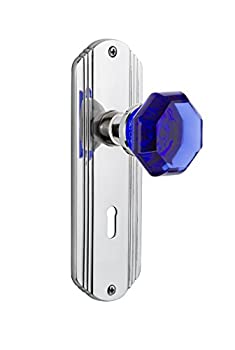 【中古】【輸入品・未使用】Nostalgic Warehouse 722768?Decoプレートwith Keyhole SingleダミーWaldorfコバルトドアノブでアンティーク真鍮 MORTISE 2.25 With Keyhole 726