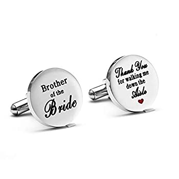 【中古】【輸入品・未使用】MelixホームBrother花嫁のstainless-steel Cuff Links、Thank You For Walking Me Down the Aisleカフリンク|スカイマーケットプラス
