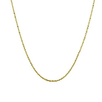 【中古】【輸入品・未使用】Verona Jewelers 14Kソリッドゴールド 1.3mm スパークルROCチェーンネックレス 14Kゴールドチェーン 14Kゴールドネックレス 14Kゴールドネックレ