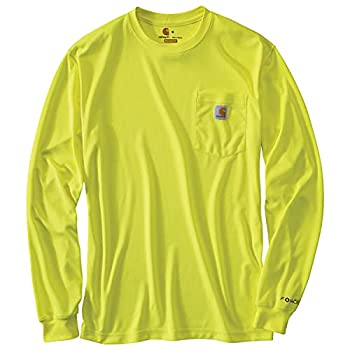 【中古】【輸入品・未使用】Carhartt (カーハート) メンズ ハイビジビリティ フォース カラーエンハンス 長袖Tシャツ カラー: グリーン