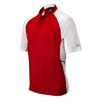 【中古】【インポート品・未当て嵌める】(Large%ｶﾝﾏ% Red/White) - Mizuno Pro 2-Button Jersey